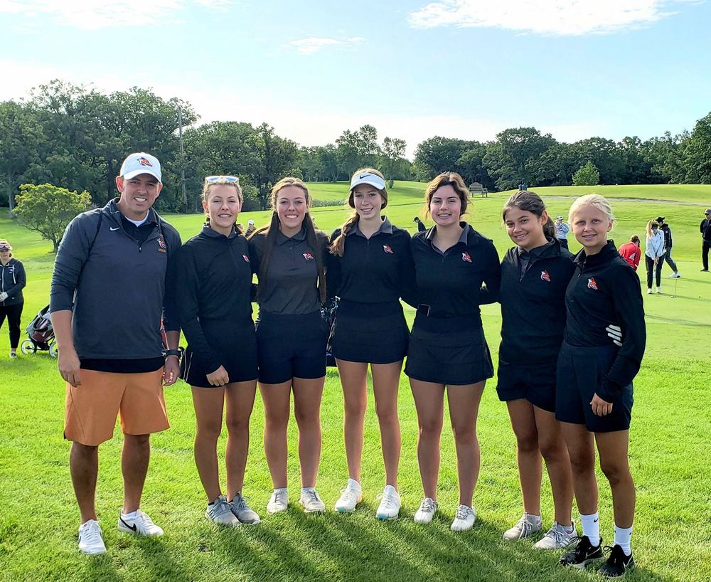 Williston Basin High School Girls Golf Team at a Tournament