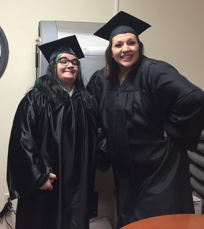 Alyssa Cook and Bailey Mitchell, DEAS Grads