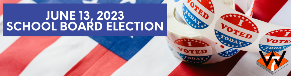 American Flag with I Voted Stickers