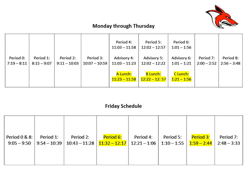 WHS Bell Schedule