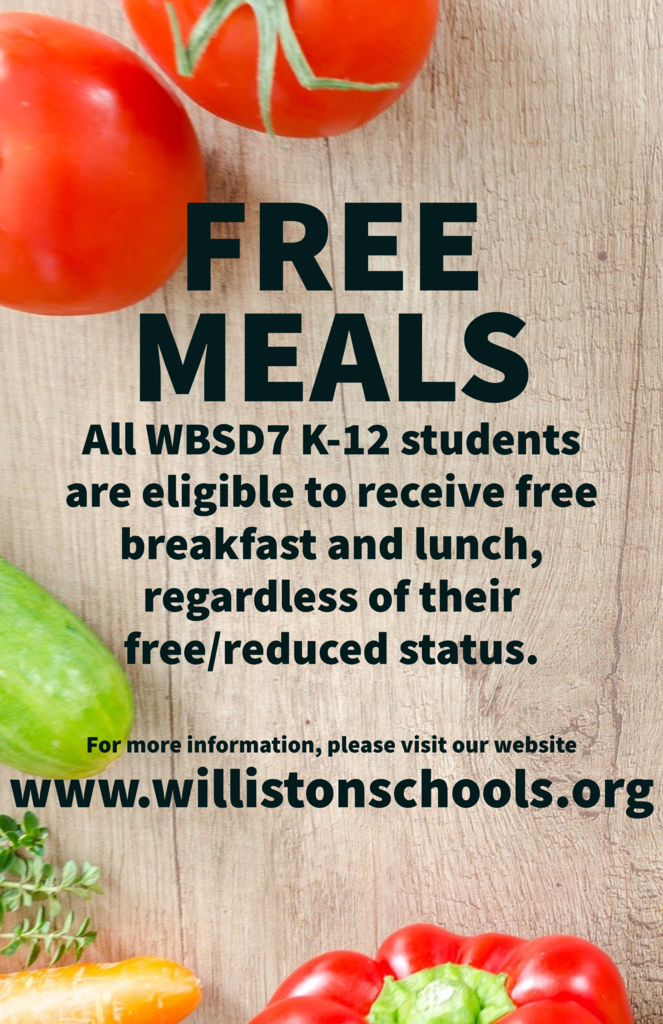 Free Meals for WBSD7 Students