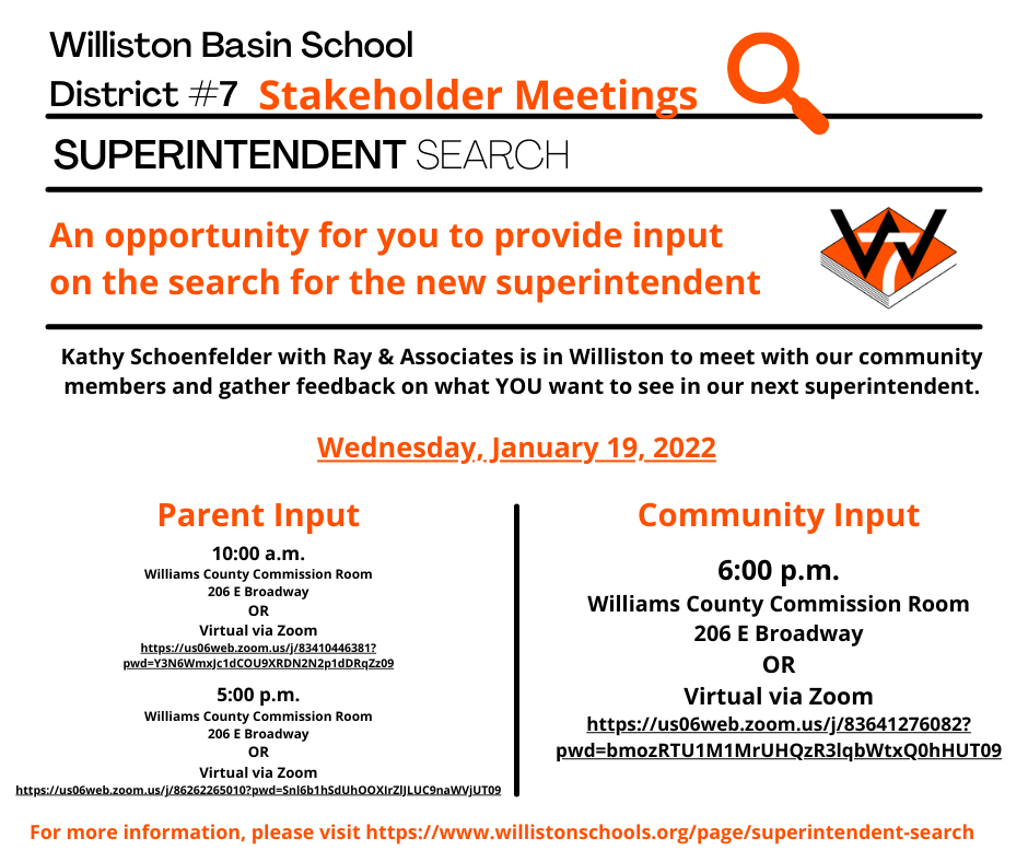 Superintendent Search Input Meetings