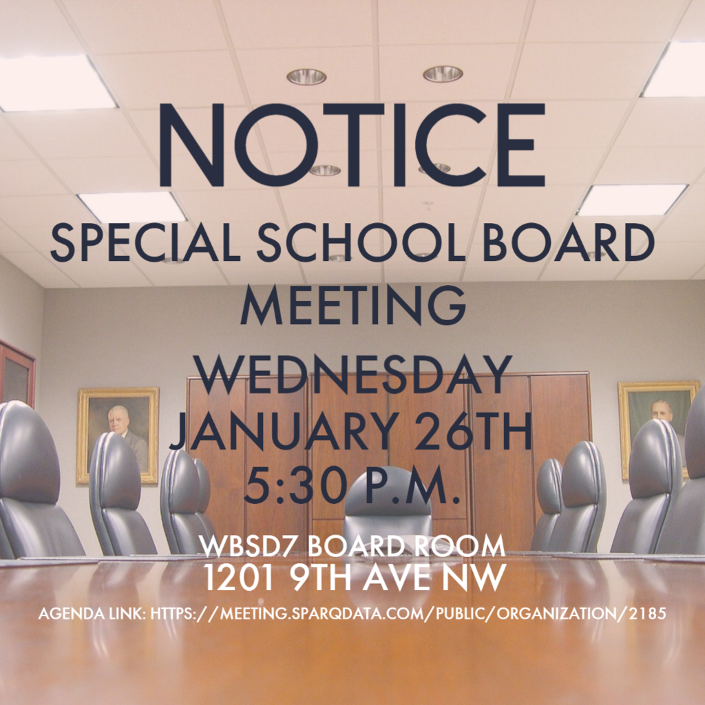 Special School Board Meeting 1/26/2022