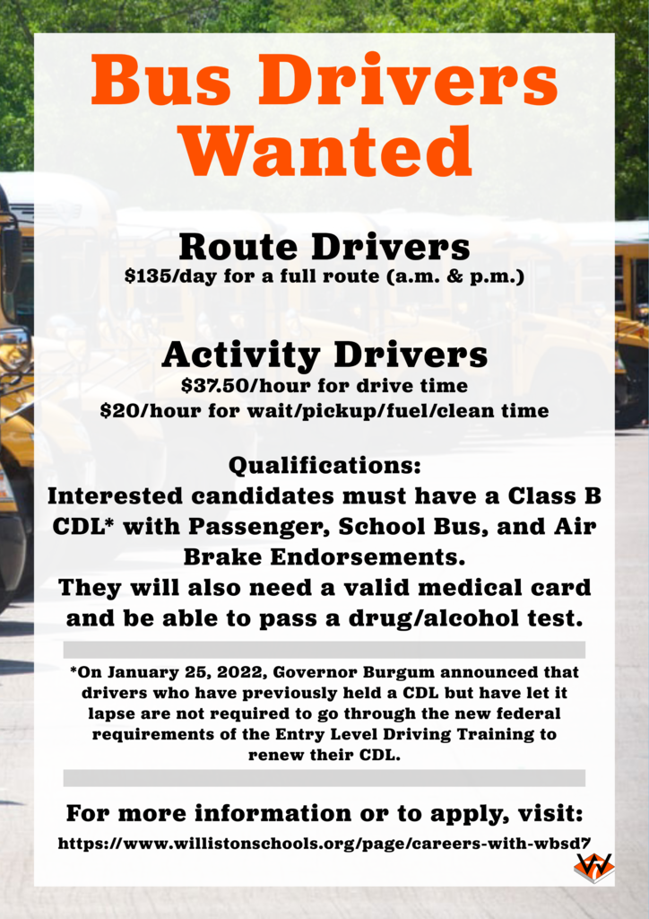 Bus Drivers Wanted