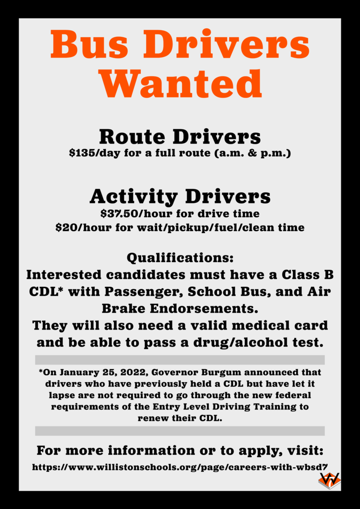 Bus Drivers Wanted