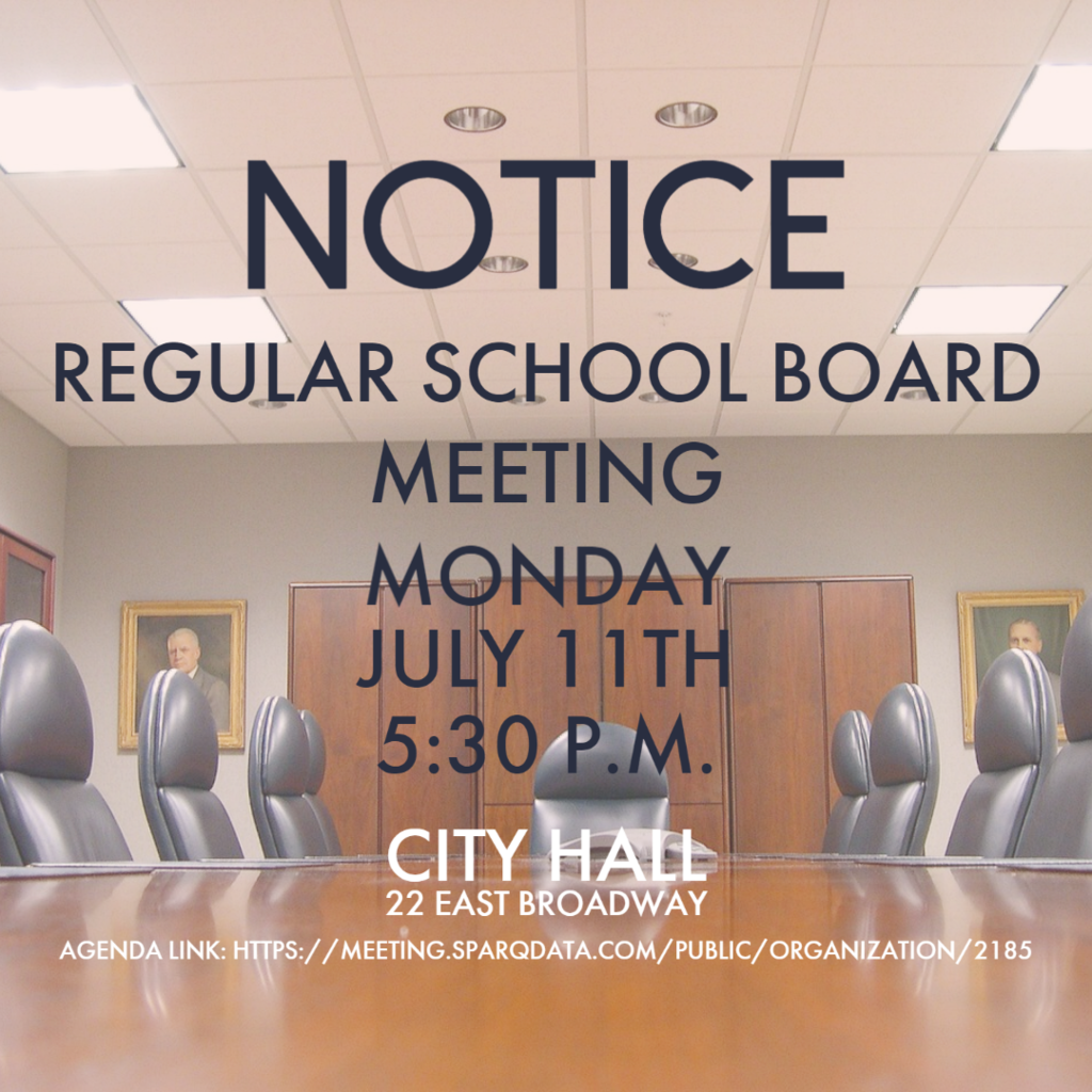 Regular School Board Meeting 7/11/2022