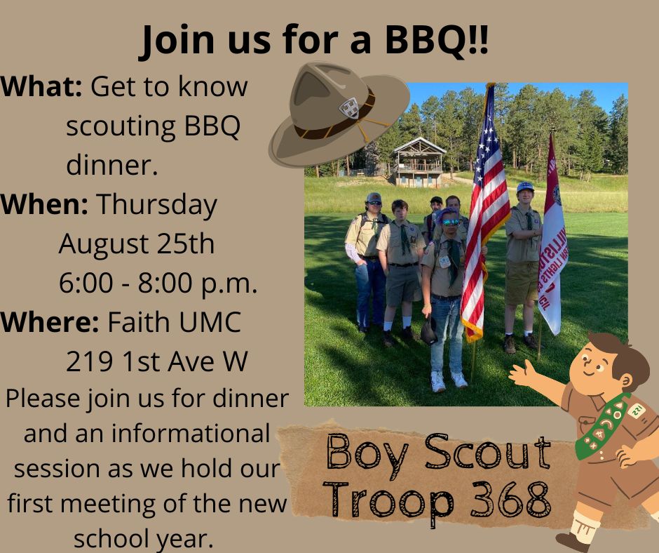Boy Scout BBQ flyer